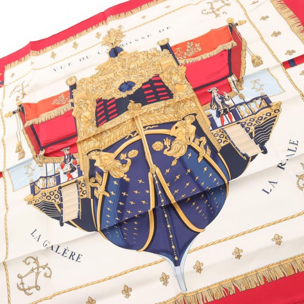 Hermes Carre90 VUE DU CARROSSE DE LA GALERE LA REALE silk scarf - Picture 6 of 6